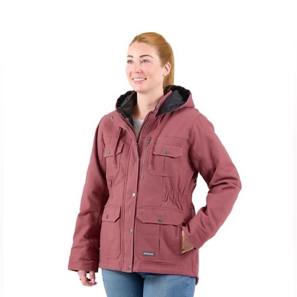 Berne Women's Softstone Duch Hooded Ranch Coat Wild Ginger M
